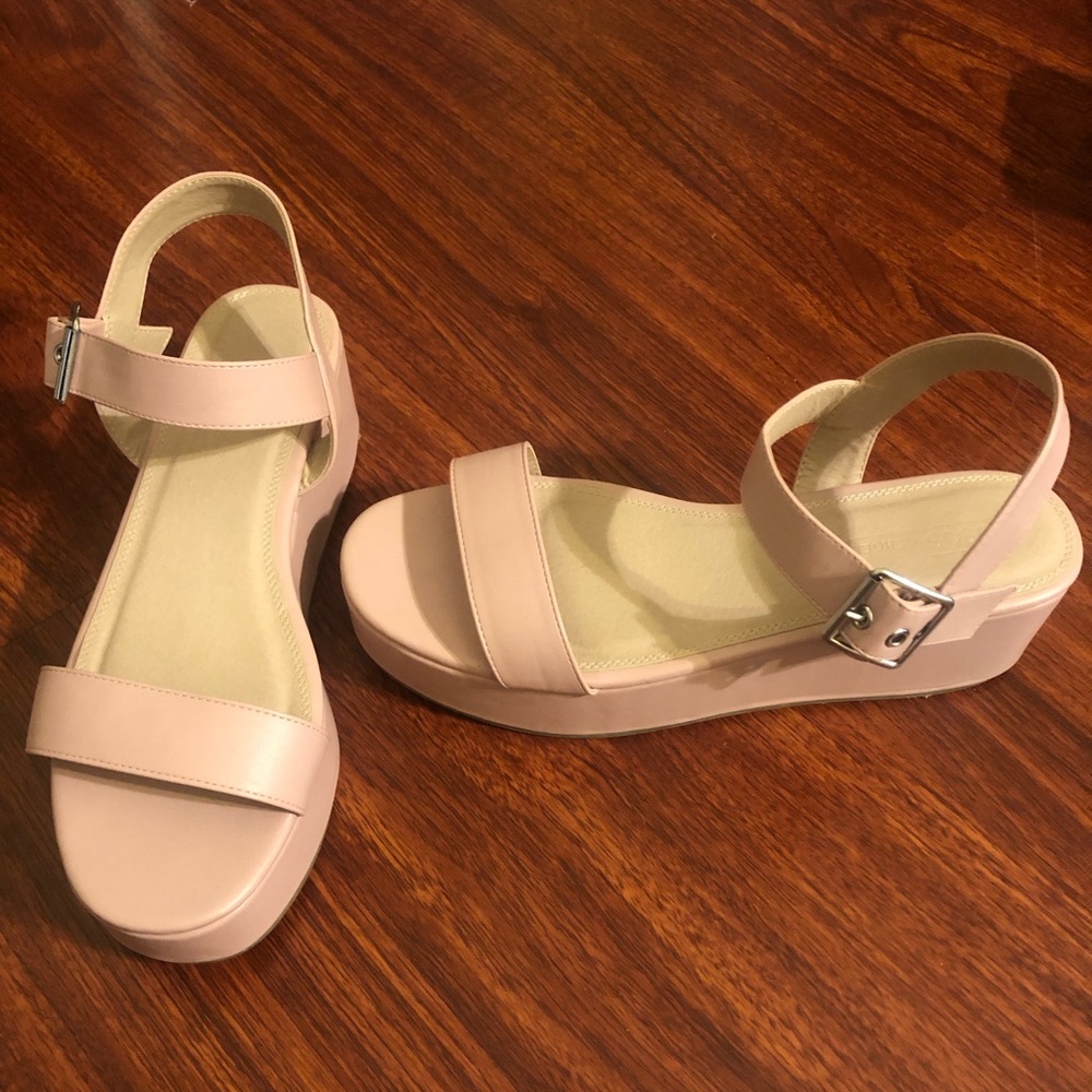 Pink Platform Sandals by Asos